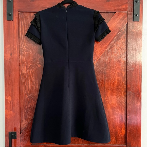 Sandro Mock Neck Ruffle Mini Dress - Picture 2 of 6